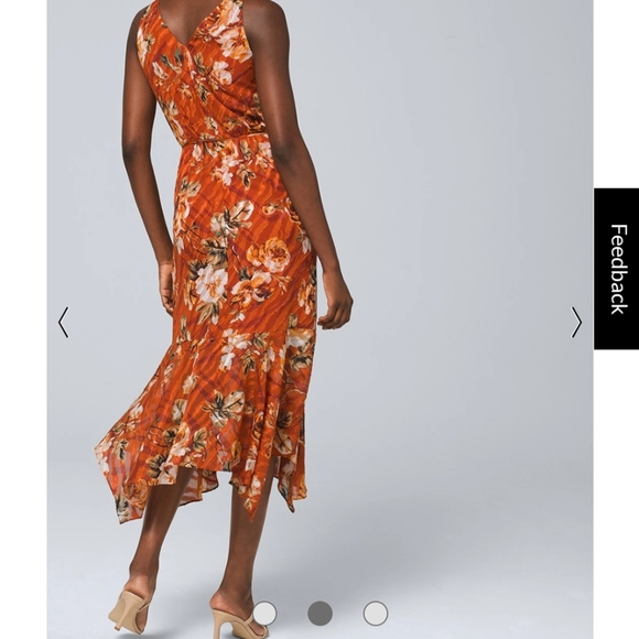 Market Orange Floral Dress | Poshmark